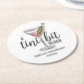 Dessous-de-verre Rond En Papier A Tini Bit Older Pink Martini Themed Birthday (Incliné)