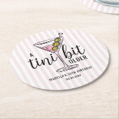 Dessous-de-verre Rond En Papier A Tini Bit Older Pink Martini Themed Birthday (Incliné)