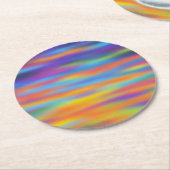 Dessous-de-verre Rond En Papier Abstrait Desert Sunset Sky Artwork (Incliné)