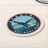 Dessous-de-verre Rond En Papier Acadia National Park (Incliné)