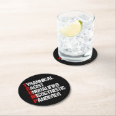 Dessous-de-verre Rond En Papier Acronyme drôle d'anti-Trump d'humour politique (En situation)