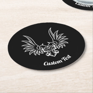 Dessous-de-verre Rond En Papier Aigle avec Dessous de verre papier à deux têtes