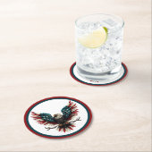Dessous-de-verre Rond En Papier Aigle rustique patriotique américain/américain cha (En situation)