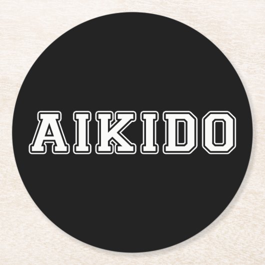 Dessous-de-verre Rond En Papier Aikido (Devant)