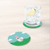 Dessous-de-verre Rond En Papier Alice le lapin (En situation)