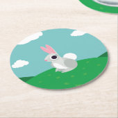 Dessous-de-verre Rond En Papier Alice le lapin (Incliné)
