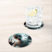 Dessous-de-verre Rond En Papier Alien (En situation)