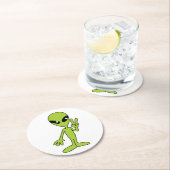 Dessous-de-verre Rond En Papier Alien spatial (En situation)