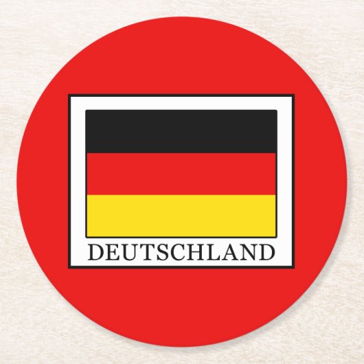 Dessous-de-verre Rond En Papier Allemagne (Devant)
