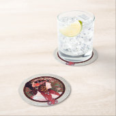 Dessous-de-verre Rond En Papier Alphonse Mucha (En situation)