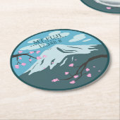 Dessous-de-verre Rond En Papier Altitude du Mont Fuji (Incliné)