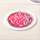 Dessous-de-verre Rond En Papier Amateurs de Vin (Incliné)