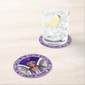 Dessous-de-verre Rond En Papier Âme violette (En situation)