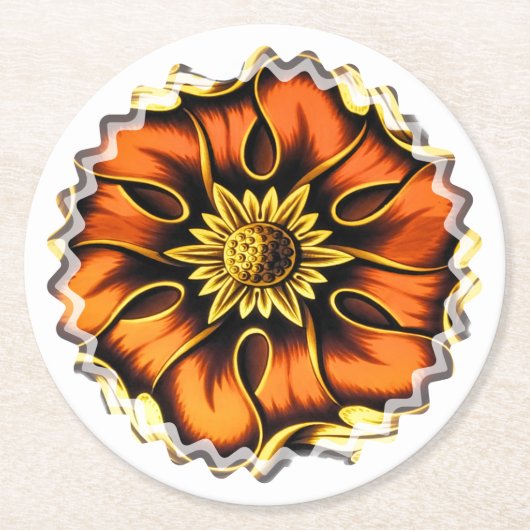 DESSOUS-DE-VERRE ROND EN PAPIER ANCIENNE ANGLETERRE (Devant)