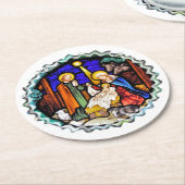 DESSOUS-DE-VERRE ROND EN PAPIER ANCIENNE ANGLETERRE (Incliné)