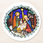 DESSOUS-DE-VERRE ROND EN PAPIER ANCIENNE ANGLETERRE (Devant)