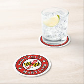 Dessous-de-verre Rond En Papier Annapolis Maryland (En situation)