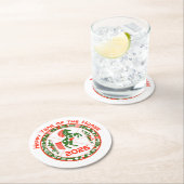 Dessous-de-verre Rond En Papier Année du cheval 2026 (En situation)