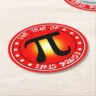 Dessous-de-verre Rond En Papier Année du Pi 3/14/15 9:26:53