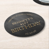 Dessous-de-verre Rond En Papier Anniversaire (Incliné)