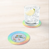 Dessous-de-verre Rond En Papier Anniversaire  (En situation)