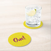 Dessous-de-verre Rond En Papier Anniversaire de l'ananas (En situation)