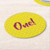 Dessous-de-verre Rond En Papier Anniversaire de l'ananas (Incliné)