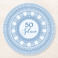 Anniversaire élégant grec ou romain avec des coule