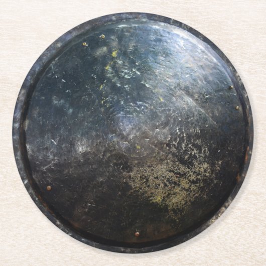 Dessous-de-verre Rond En Papier antique trojan trojan bouclier escutcheon gla (Devant)