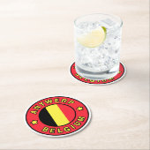 Dessous-de-verre Rond En Papier Anvers Belgique (En situation)