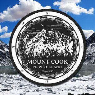 Dessous-de-verre Rond En Papier Aoraki Mount Cook - Canterbury Nouvelle-Zélande