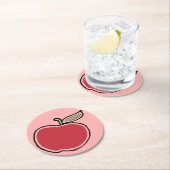 Dessous-de-verre Rond En Papier Apple (En situation)