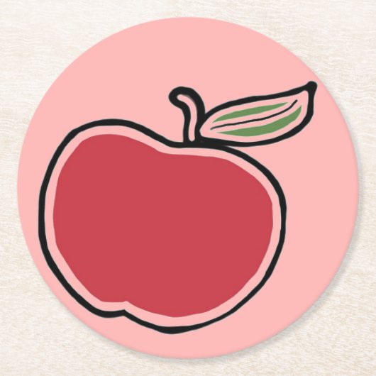 Dessous-de-verre Rond En Papier Apple (Devant)