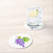 Dessous-de-verre Rond En Papier Aquarelle (En situation)