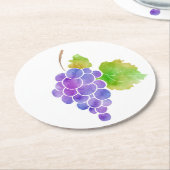 Dessous-de-verre Rond En Papier Aquarelle (Incliné)