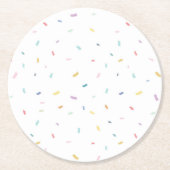 Dessous-de-verre Rond En Papier Aquarelle douce Motif Confetti (Devant)