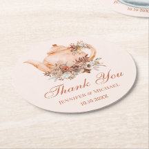 aquarelle teapot automne automne mariage merci