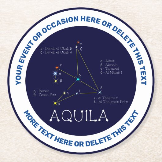 Dessous-de-verre Rond En Papier Aquila (Devant)