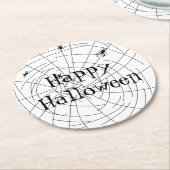 Dessous-de-verre Rond En Papier Araignée Web Main dessinée Conception abstraite (Incliné)