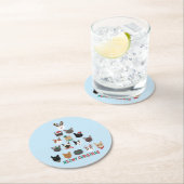 Dessous-de-verre Rond En Papier Arbre de Noël (En situation)