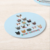 Dessous-de-verre Rond En Papier Arbre de Noël (Incliné)