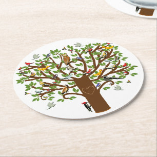Dessous-de-verre Rond En Papier Arbre Généalogique