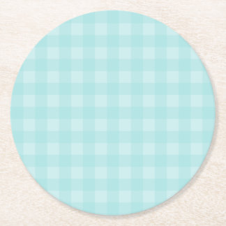 Dessous-de-verre Rond En Papier Arrière - plan Checkered de motif de rétro guingan