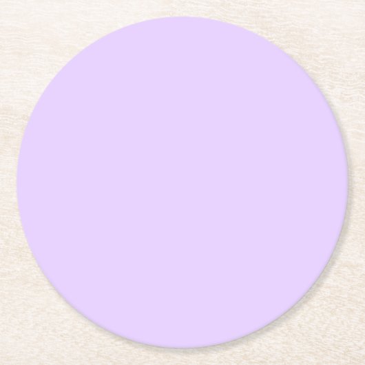 Dessous-de-verre Rond En Papier Arrière - plan Plain Lilac (Devant)