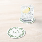 Dessous-de-verre Rond En Papier Arrosage Rosemary Wreath (En situation)