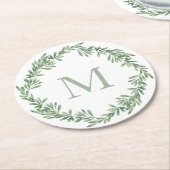 Dessous-de-verre Rond En Papier Arrosage Rosemary Wreath (Incliné)
