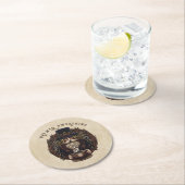 Dessous-de-verre Rond En Papier Assistant Café/Chocolat (En situation)