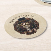 Dessous-de-verre Rond En Papier Assistant Café/Chocolat (Incliné)