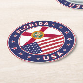 Dessous-de-verre Rond En Papier Auburn, Alabama, USA (Incliné)