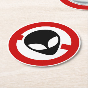 DESSOUS-DE-VERRE ROND EN PAPIER AUCUN ALIEN